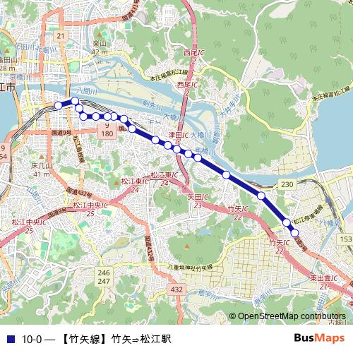 10-0 bus Line Map