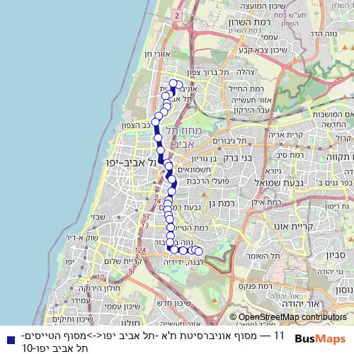 11 bus Line Map