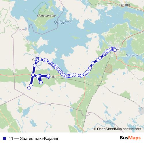 11 bus Line Map