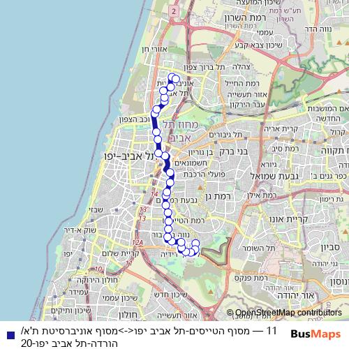11 bus Line Map