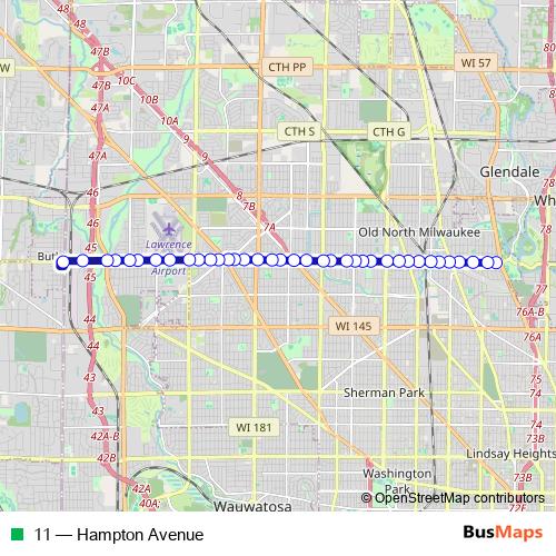 11 bus Line Map