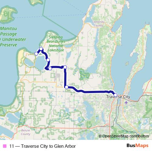 11 bus Line Map