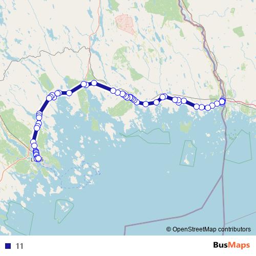 11 bus Line Map