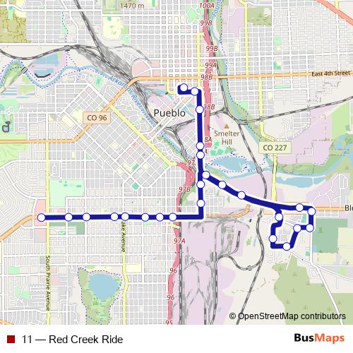 11 bus Line Map