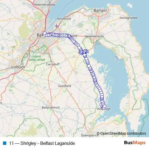 11 bus Line Map