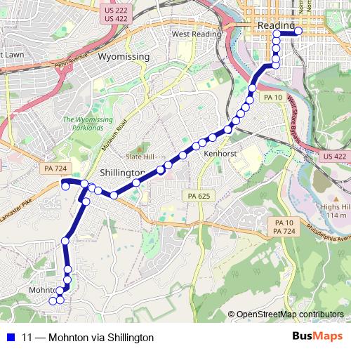 11 bus Line Map