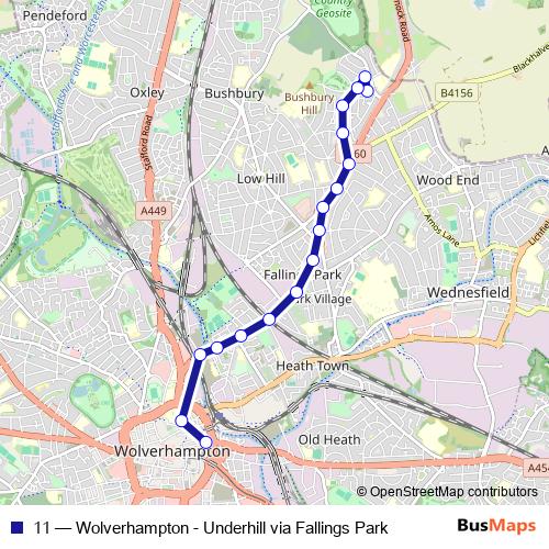 11 bus Line Map