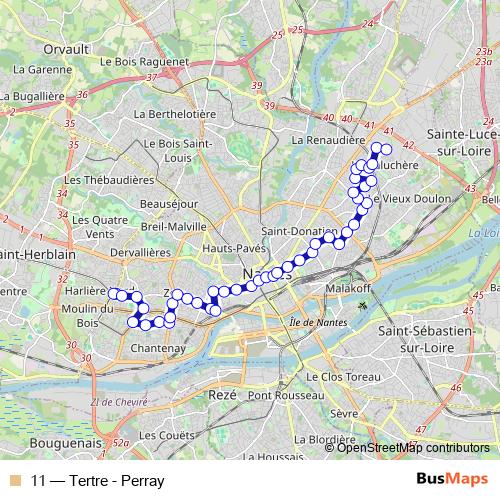 11 bus Line Map