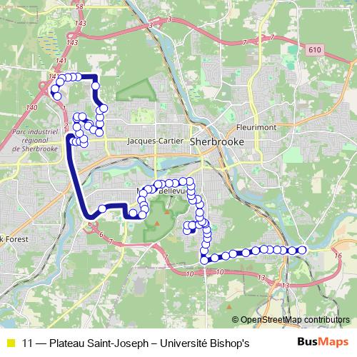 11 bus Line Map