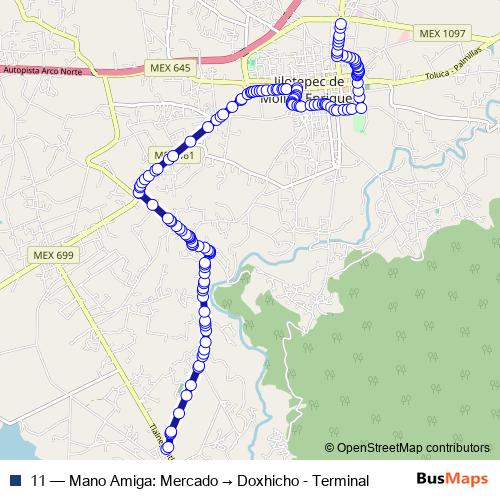 11 bus Line Map