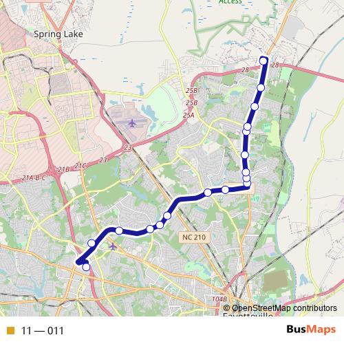 11 bus Line Map