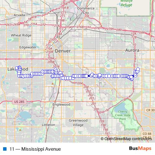 11 bus Line Map