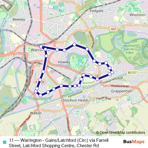 11 bus Line Map