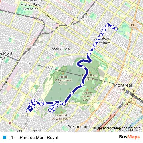 11 bus Line Map