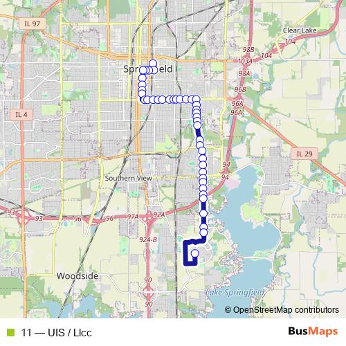 11 bus Line Map