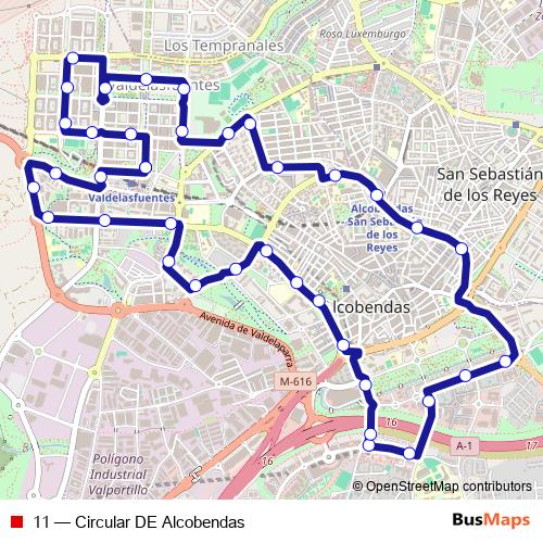 11 bus Line Map