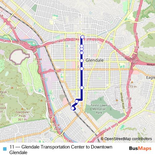 11 bus Line Map