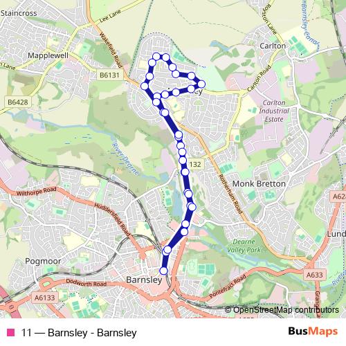 11 bus Line Map
