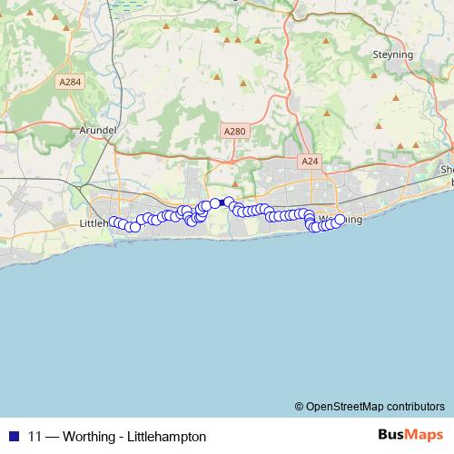 11 bus Line Map