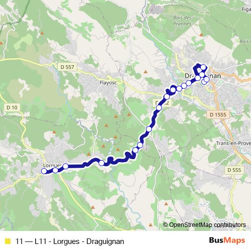 11 bus Line Map