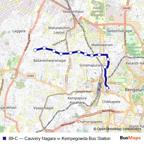 89-C bus Line Map
