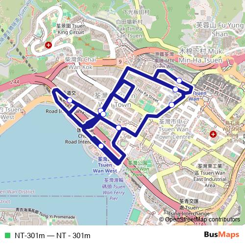 NT-301m bus Line Map