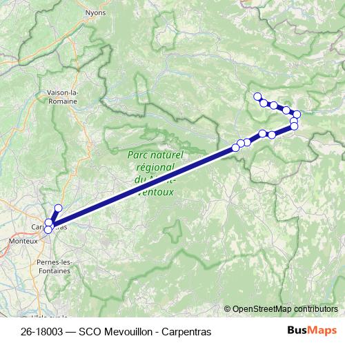 26-18003 bus Line Map