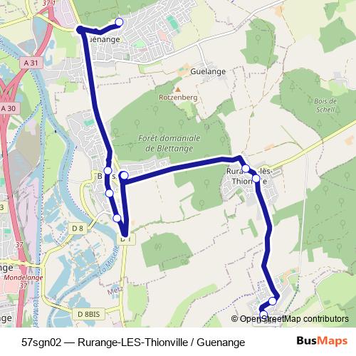 57sgn02 bus Line Map