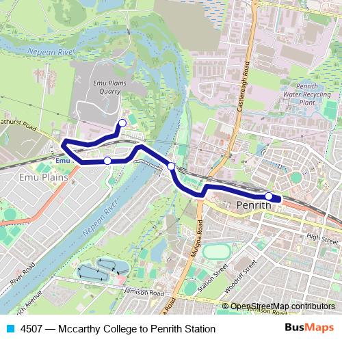 4507 bus Line Map