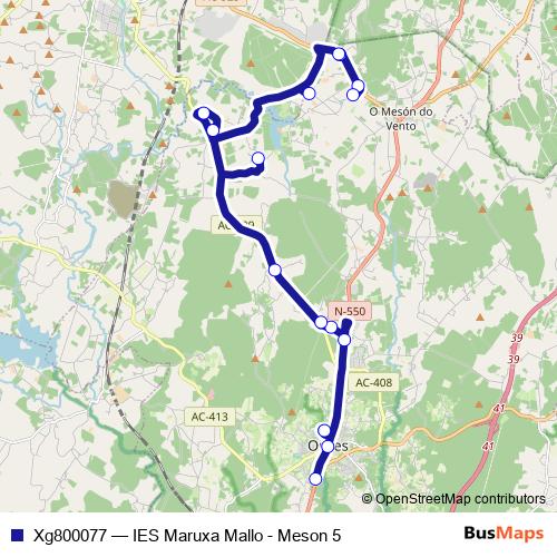 Xg800077 bus Line Map