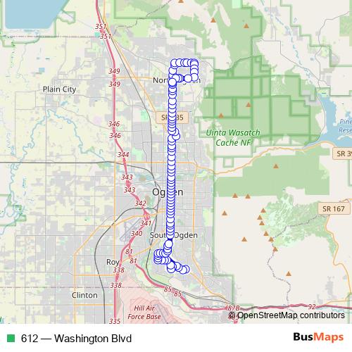 612 bus Line Map