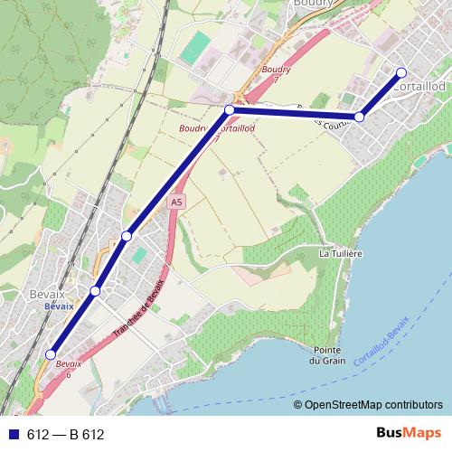 612 bus Line Map