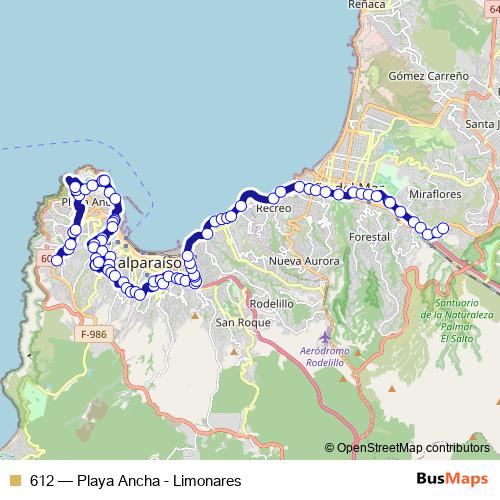 612 bus Line Map