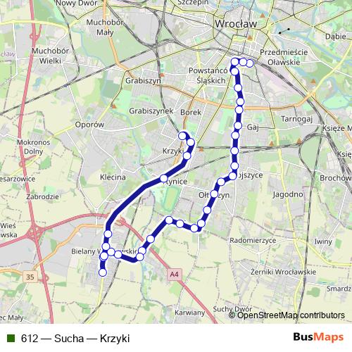 612 bus Line Map