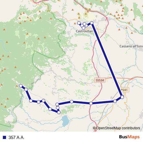 357 A A bus Line Map