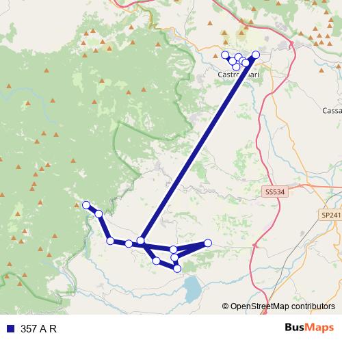 357 A R bus Line Map