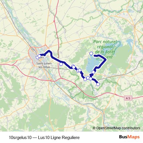 10srgelus10 bus Line Map