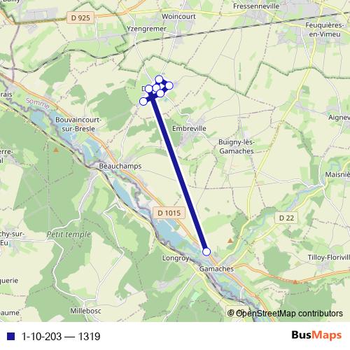 1-10-203 bus Line Map