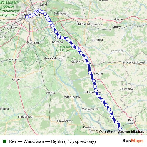 Re7 rail Line Map