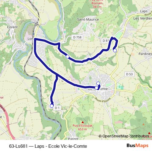 63-Ls681 bus Line Map
