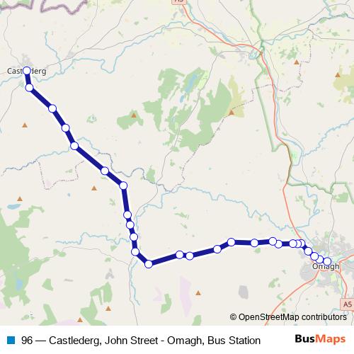 96 bus Line Map