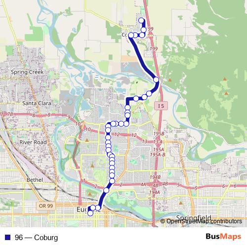96 bus Line Map