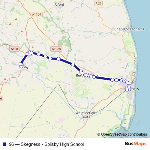 96 bus Line Map