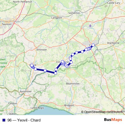 96 bus Line Map