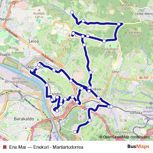 Ene Mar bus Line Map