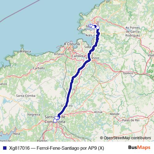 Xg817016 bus Line Map