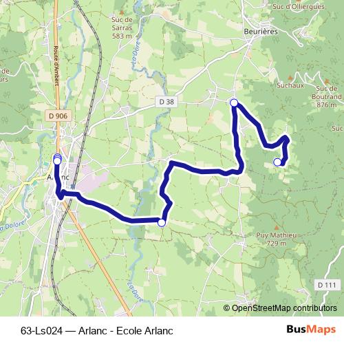 63-Ls024 bus Line Map