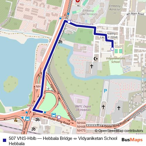 507 VNS-Hblb bus Line Map