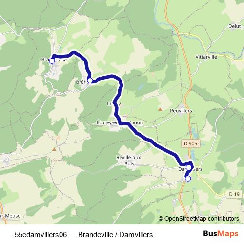 55edamvillers06 bus Line Map