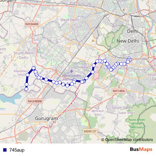 745aup bus Line Map